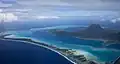 Récifs de Bora Bora en Polynésie française.