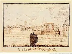 Le château Trompette vers 1640, par Herman van der Hem.