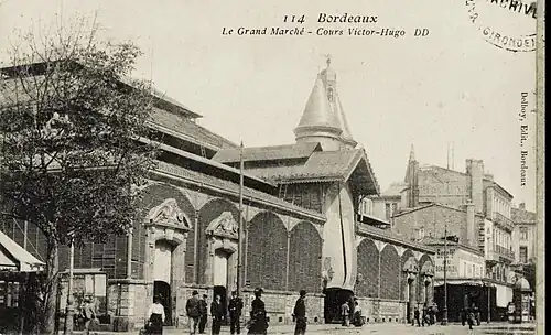 Le Grand Marché de Bordeaux (1875), détruit et devenu le parking Victor Hugo.