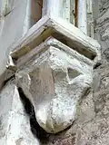 Chapelle nord, cul-de-lampe du XIIIe&nbsp;siècle.