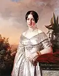 Dame avec un face-à-main, huile sur toile, 1856, collection privée.