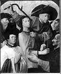 Couronnement d'épines avec un donateur, années 1520-1540 (?), Musée royal des beaux-arts d'Anvers (photographie en noir et blanc).
