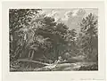 Paysage forestier avec un pont en bois, signé par C.C. Huijsmans, Rijksmuseum, Amsterdam.