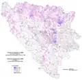 Yougoslaves par localité dans les municipalités (recensement de 1991)