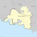 Les Bouches-du-Rhône à leur création en 1790 et limites actuelles.