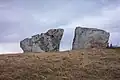 Rochers sur la montagne.