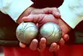 Boules Obut gravées au nom de leur propriétaire.