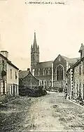 Le bourg de Sévignac au début du XXe&nbsp;siècle (carte postale).