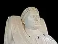Tombeau du duc Jean de Berry - détail : le visage (Bourges, Cathédrale Saint-Étienne).