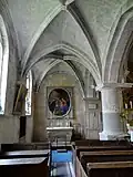 Collatéral nord, 1re&nbsp;travée, vue vers l'est.