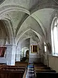 Collatéral nord, 2e&nbsp;travée, vue vers l'ouest.