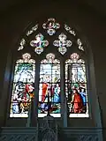 Les vitraux du chœurde l'église.