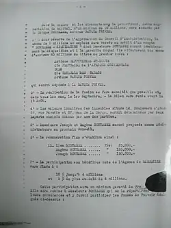 Lettre d'affaire tapée à la machine.