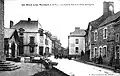 Bréal-sous-Monfort ː le bourg au début du XXe&nbsp;siècle (carte postale).