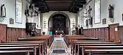 Intérieur de l'église Saint-Hubert.