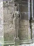 La Martyre : l'ossuaire, cariatide 2