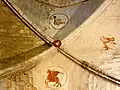Peintures murales sous la voûte de la 2e&nbsp;travée du chœur.