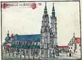 Vue de la Cathédrale au début du XVIIIe&nbsp;siècle