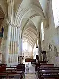 Collatéral, 2e&nbsp;travée, vue vers l'ouest.