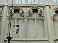 2e&nbsp;travée, triforium du XIVe&nbsp;siècle, côté nord.
