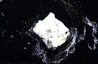 Photo satellite de l'île Bristol.
