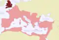 La position de la Bretagne romaine dans l'Empire vers 150.