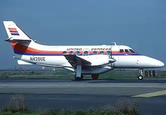 Un British Aerospace Jetstream 31 de United Express, similaire à celui impliqué dans l'accident.