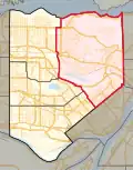 Frontière de la circonscription en 2015.