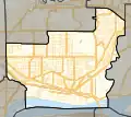 Frontière de la circonscription en 2015.
