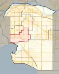 Frontière de la circonscription en 2015.