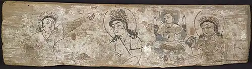 peinture sur soie provenant de ce site, conservé au British Museum