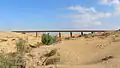 Pont ferroviaire franchissant le Nahal Ofakim au nord de Beer-Sheba.