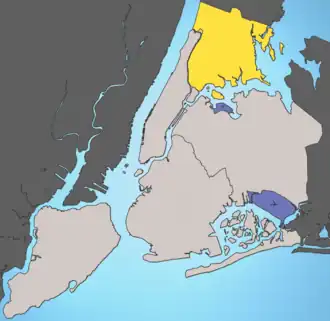 Localisation de Le BronxComté du Bronx