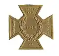 Croix de Bronze Gaunt côté verso