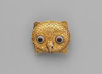 2- Broche "tête de hibou"