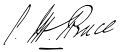 Signature de Stanley Bruce