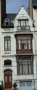 vers 1900 - Maison de style Art nouveau, boulevard Général Jacques, 36, à Etterbeek (Bruxelles), par l'architecte Henri Van Dievoet.