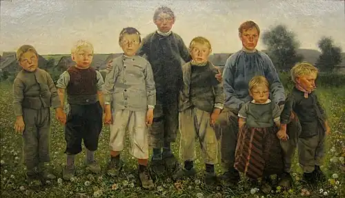 Léon Frédéric, Les Âges du paysan, les garçons (1885).