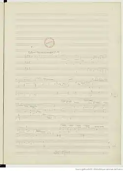 page du manuscrit.