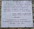 Plaque commémorative.