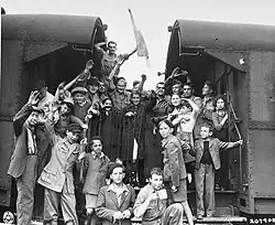 Enfants rescapés de Buchenwald.