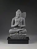 Bouddha assis. Gandhara. Schiste, mi-IIIe&nbsp;siècle, H. 73,7&nbsp;cm. Birmingham Museum of Art