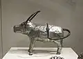 Buffle en argent, bois et fer du XIXe siècle