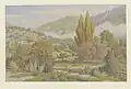 Buis-les-Baronnies, vallée de l'Ouzève (dessin, 1942).