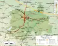 Carte géographique de la commune de Haskovo