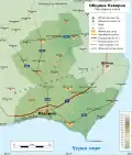 Carte topographique de la municipalité de Kavarna
