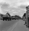 Parade de la BGS (les véhicules montrés sont des Mowag MR 8&nbsp;(en)).
