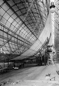Zeppelin en construction, 1928