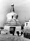 Façade arrière de la porte ouest en 1938.