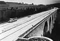 Vue historique du pont sur la Saale de Rudolphstein&nbsp;(de), ouvert en 1936.